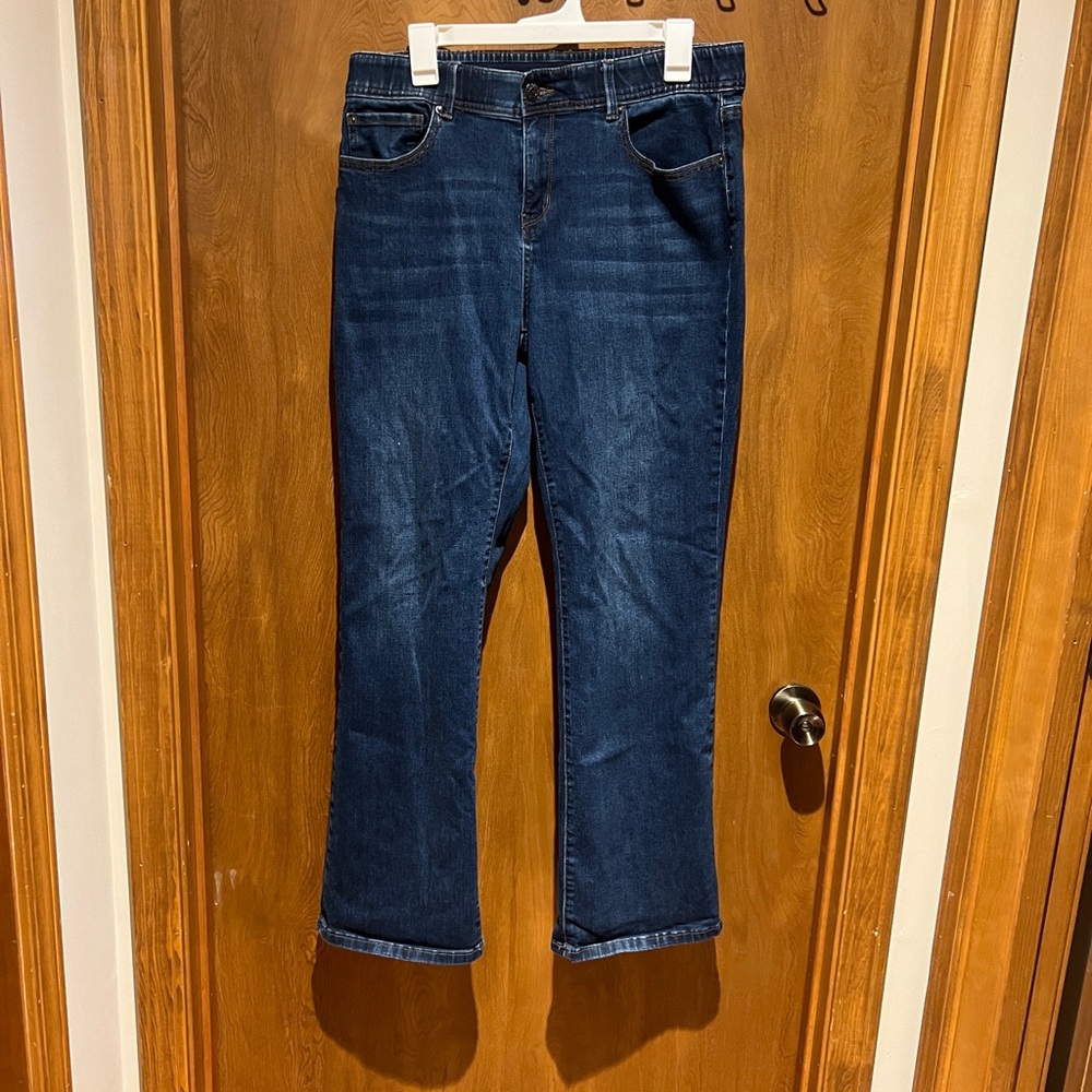 Classic Dark Blue Straight Leg Jeans